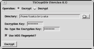 Screenshot of TkCryptDir